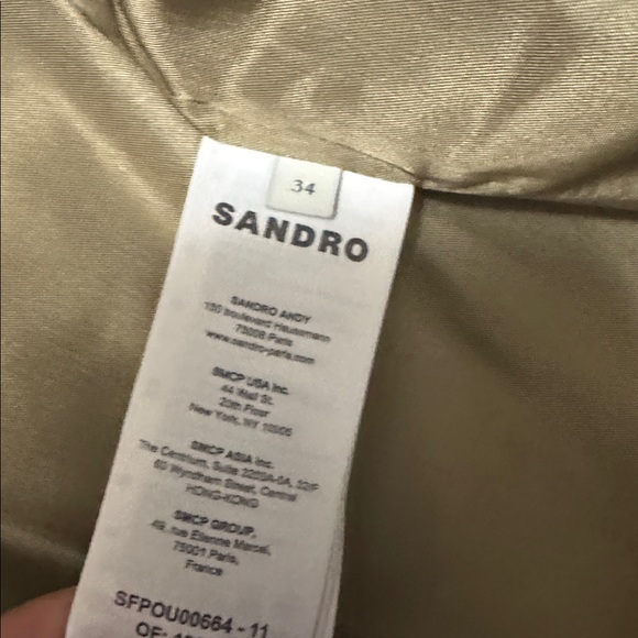 Sandro Cream Teddy Jacket for Women - Picture 4 of 8